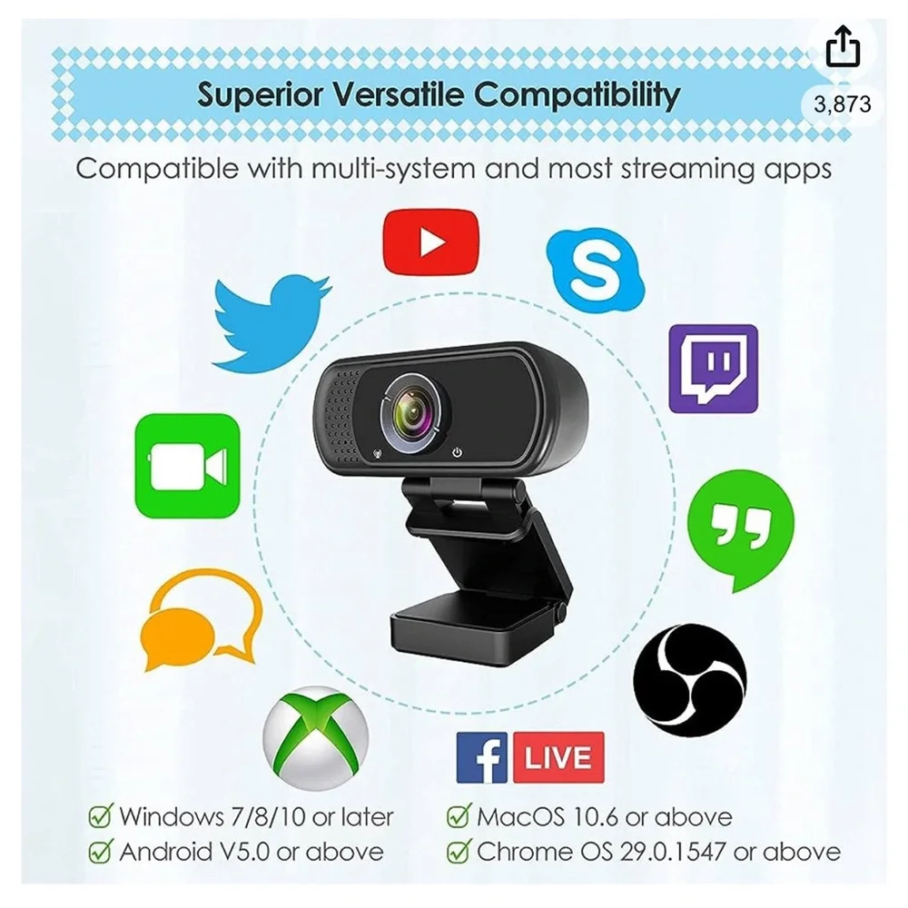 NEW full HD webcam with microphone
